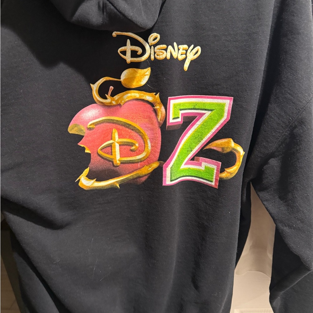Descendants/Zombies Disney Black Hoodie with Pink and Green Accents